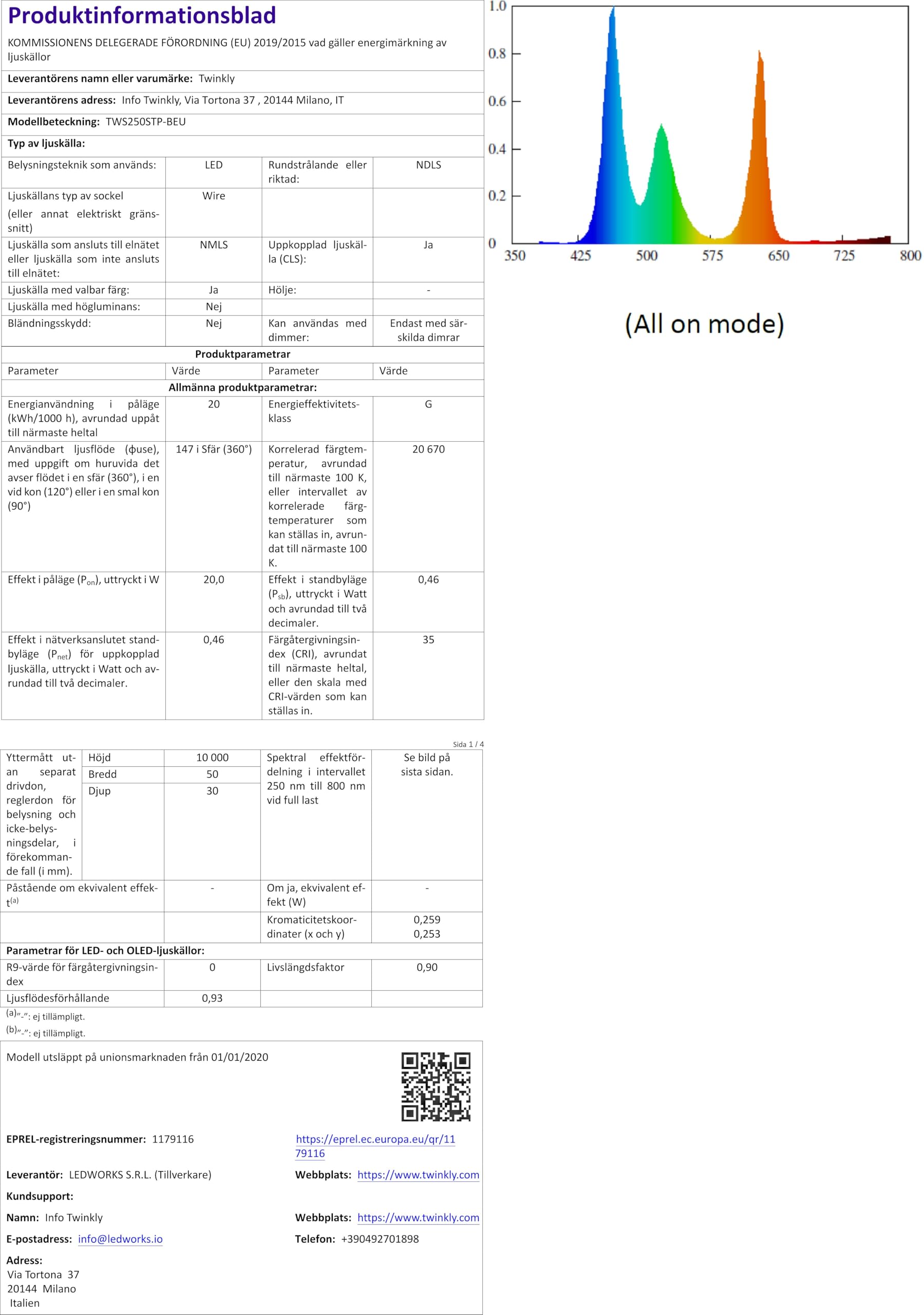 Twinkly - TWS250STP 250 RGB-Multicolor-LED Lichterkette - App-gesteuerte LED Weihnachtsbeleuchtung mit schwarzem Kabel (20m) - Unterstützt IoT & Razer Chroma - Dekorationen für Innen- und Außenbereich