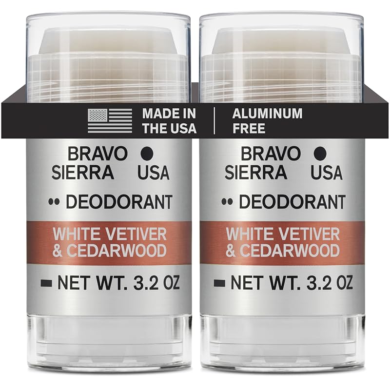 Desodorante masculino Bravo Sierra sem alumínio, fragrância amadeirada, Pacote com 2