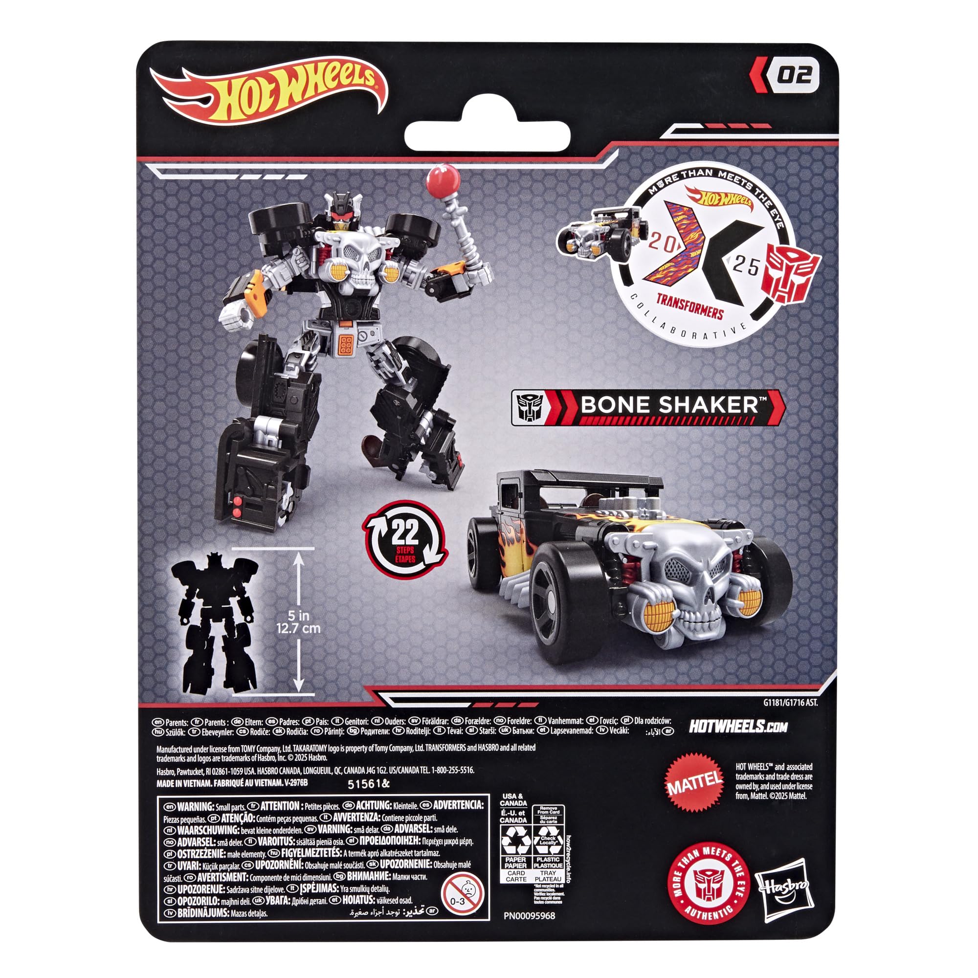Transformers Collaborative, Hot Wheels, Figura Convertible de Bone Shakerä