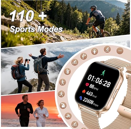 Miniatura 4 de Relojes inteligentes para mujer, compatibles con Android y iPhone, relojes inteligentes HD de 1.83 pulgadas con alertas de llamadasmensajes, más de