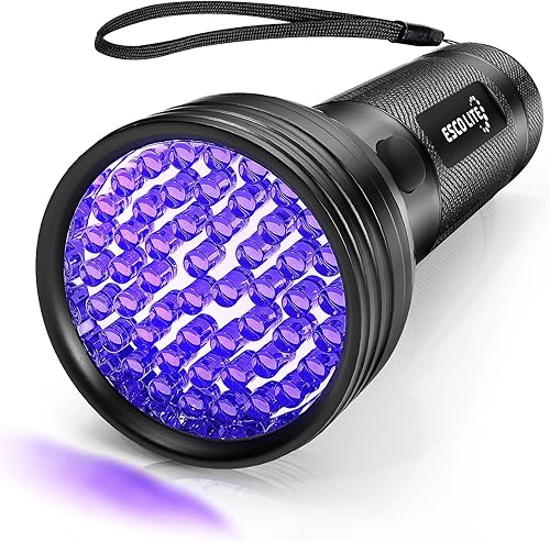 Escolite - Linterna UV de luz negra 51 LED de 395 nM linterna ultravioleta de luz negra para detección de orina de mascotas manchas secas chinches disponible en Yaxa Colombia
