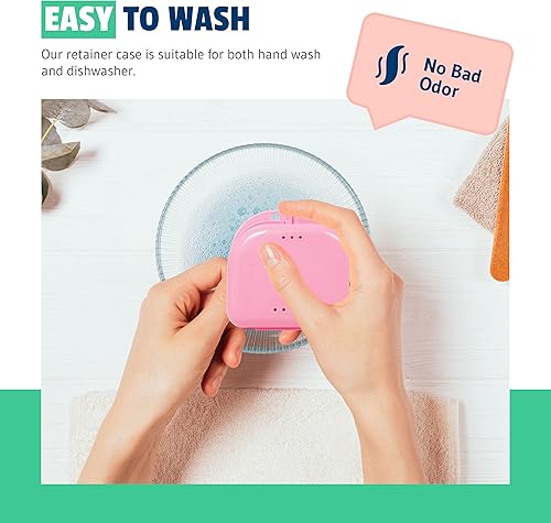 Miniatura 6 de Estuche retenedor  Paquete de 4 surtidos  Funda protectora bucal inodoro  Ventilada e higiénica para transportar y proteger aparatos ortopédicos y