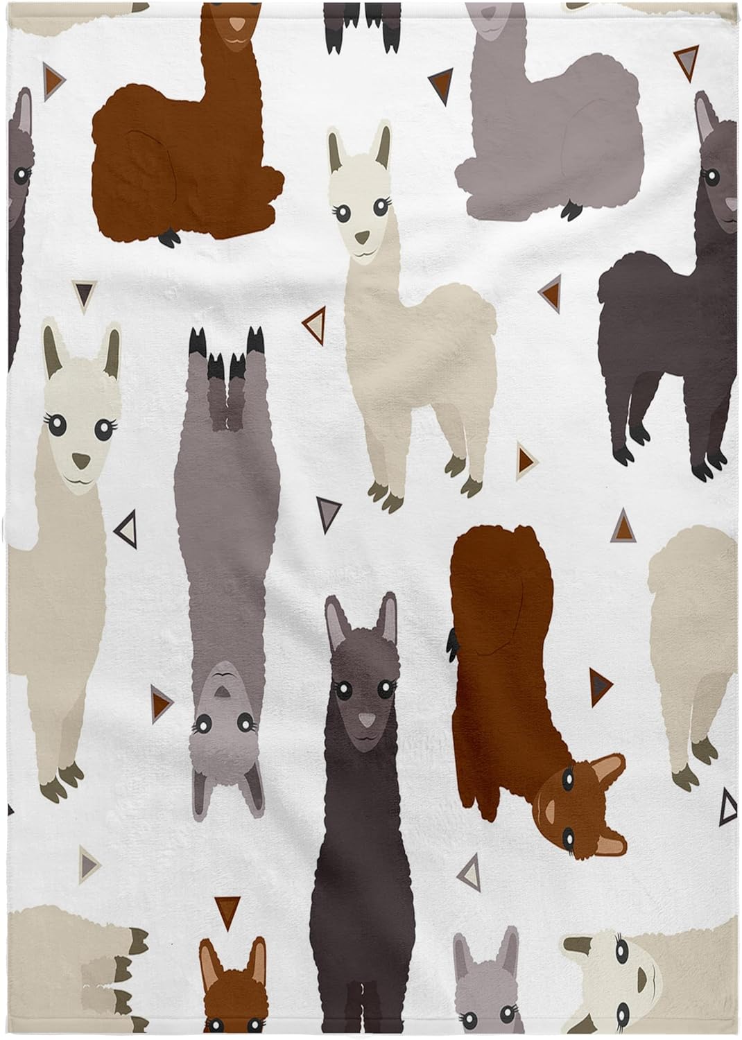3dRose Cute Alpaca Pattern 22x30 Bath Hand Pool Towel