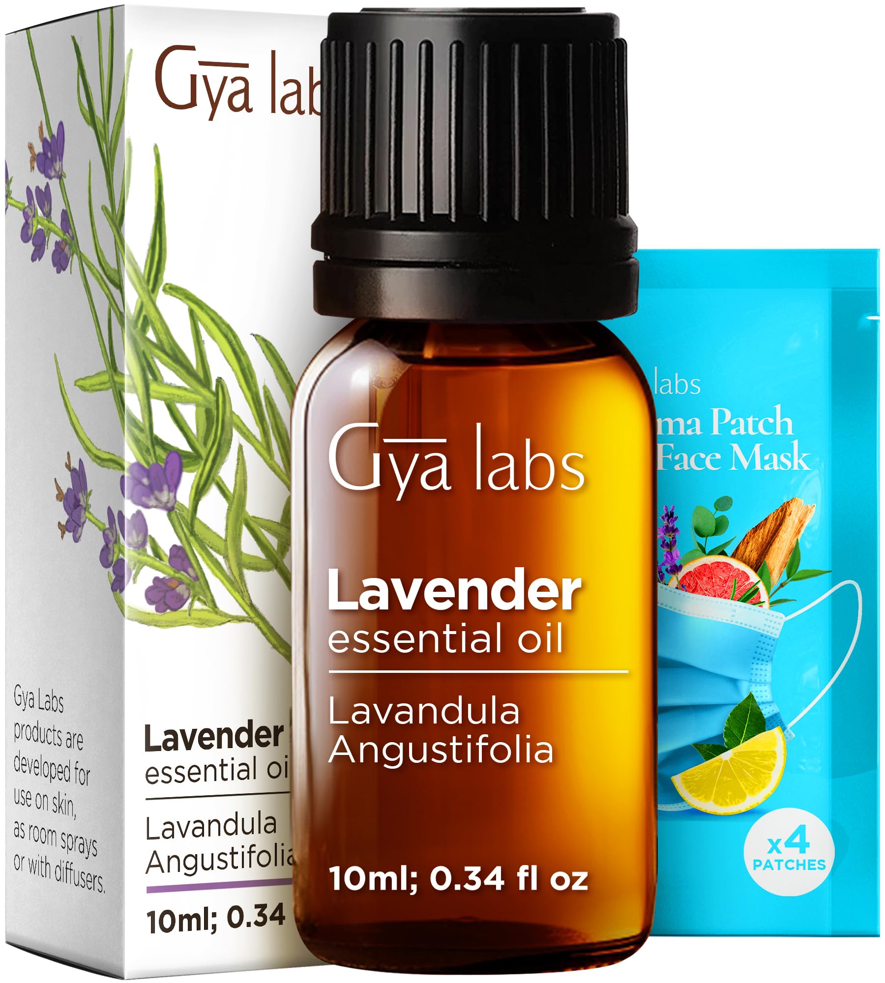 Gya Labs Lavender Essential Oil for Diffuser - 100% Natural Lavender Essential Oil for Diffuser- for Skin - Aromatherapy Oils (10ml)