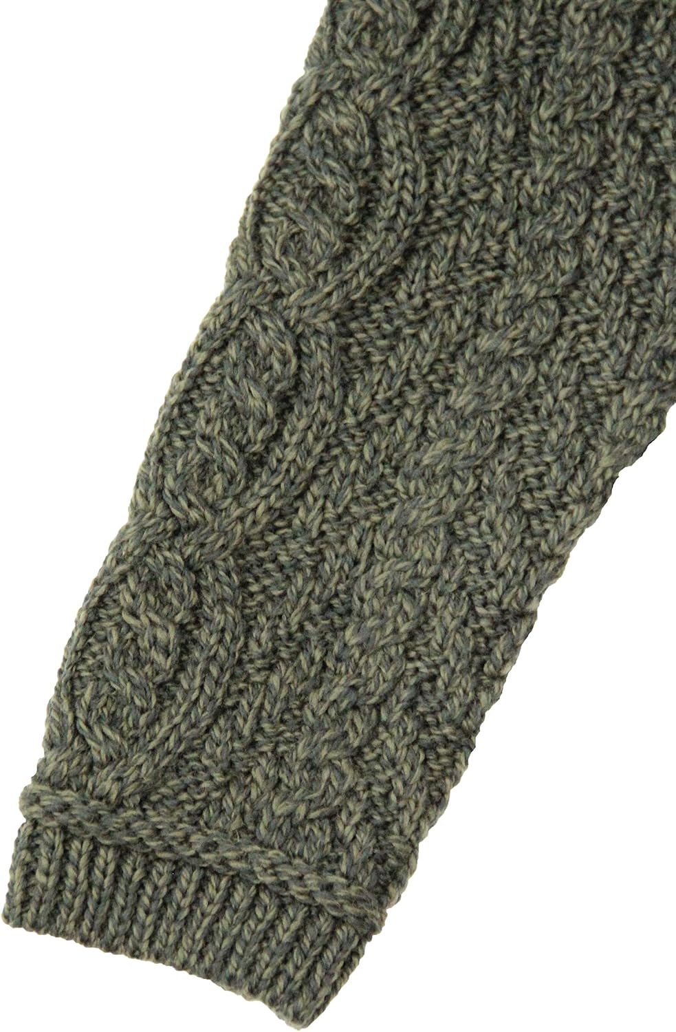 Aran Crafts Women's Cable Knit Soft Collar 3 Button Coat (100% Merino Wool) - Image 6