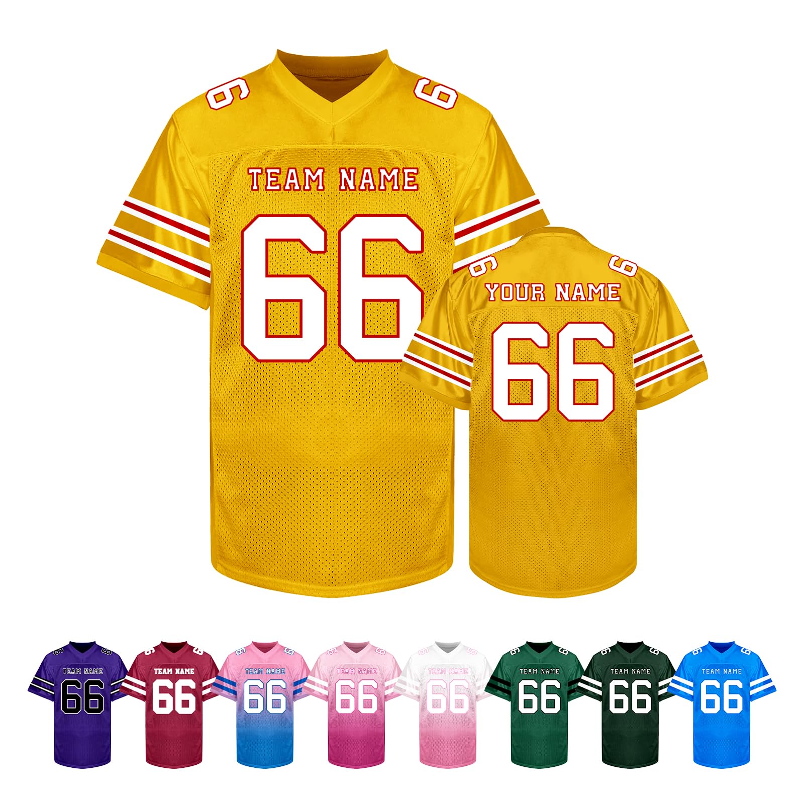 Custom Football Jersey Personalized Team Name Number Logo Customized Shirt for Men Youth Women Kids