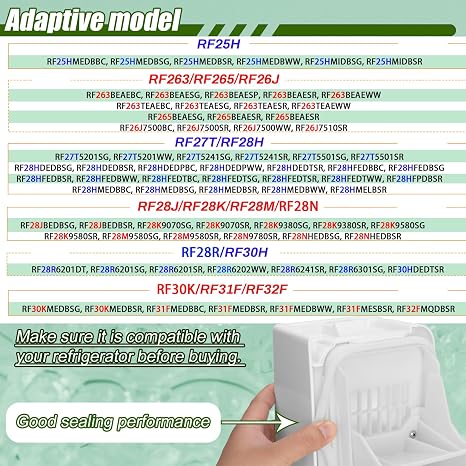 DA97-14474C, DA97-14474A Ice Container, DA97-12604D Ice Bucket Compatible with Samsung RF25, RF263, RF265, RF28, etc Series Refrigerators. Part Number: DA97-21040A, AP6034185, etc-