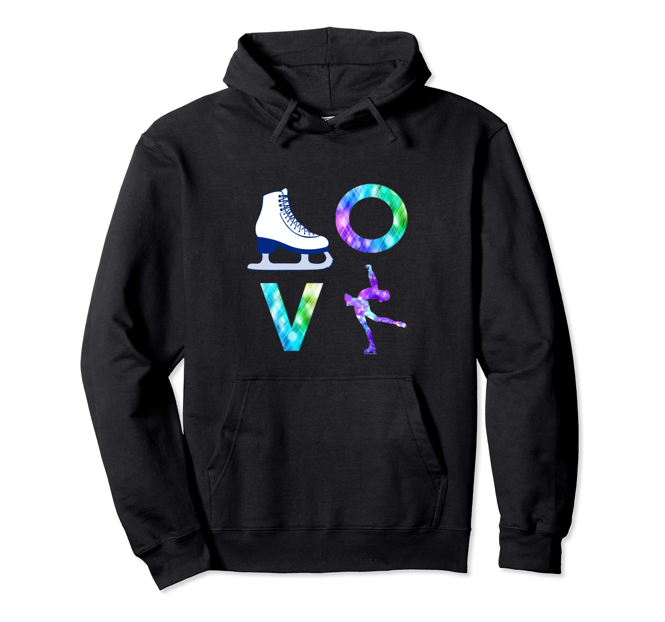Love Figure Skating Ice Skater Girls Pullover Hoodie