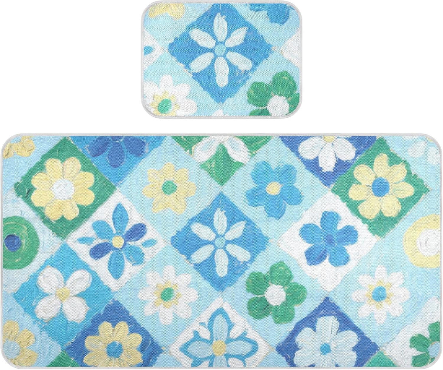 Japanese Blue Cherry Blossom Flowers Cooling Baby Crib Mattress Protector 28" x 52" Reusable Bed Pads for Adults for Baby&Toddler
