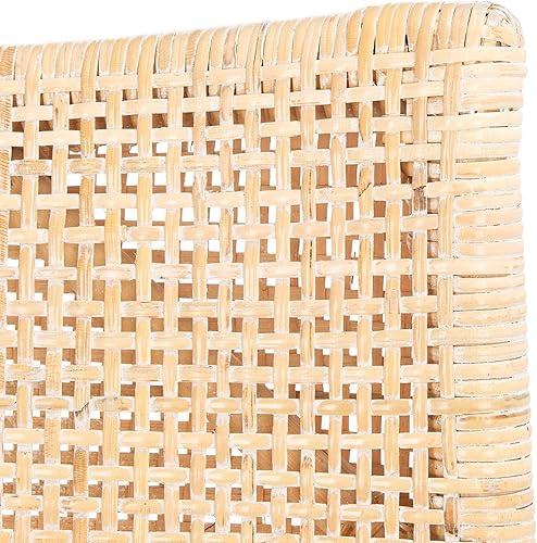 Miniatura 8 de SAFAVIEH Home Collection - Gianni - Silla con brazo de ratán de madera maciza lavada natural y blanca, asiento con acento costero tropical para sala