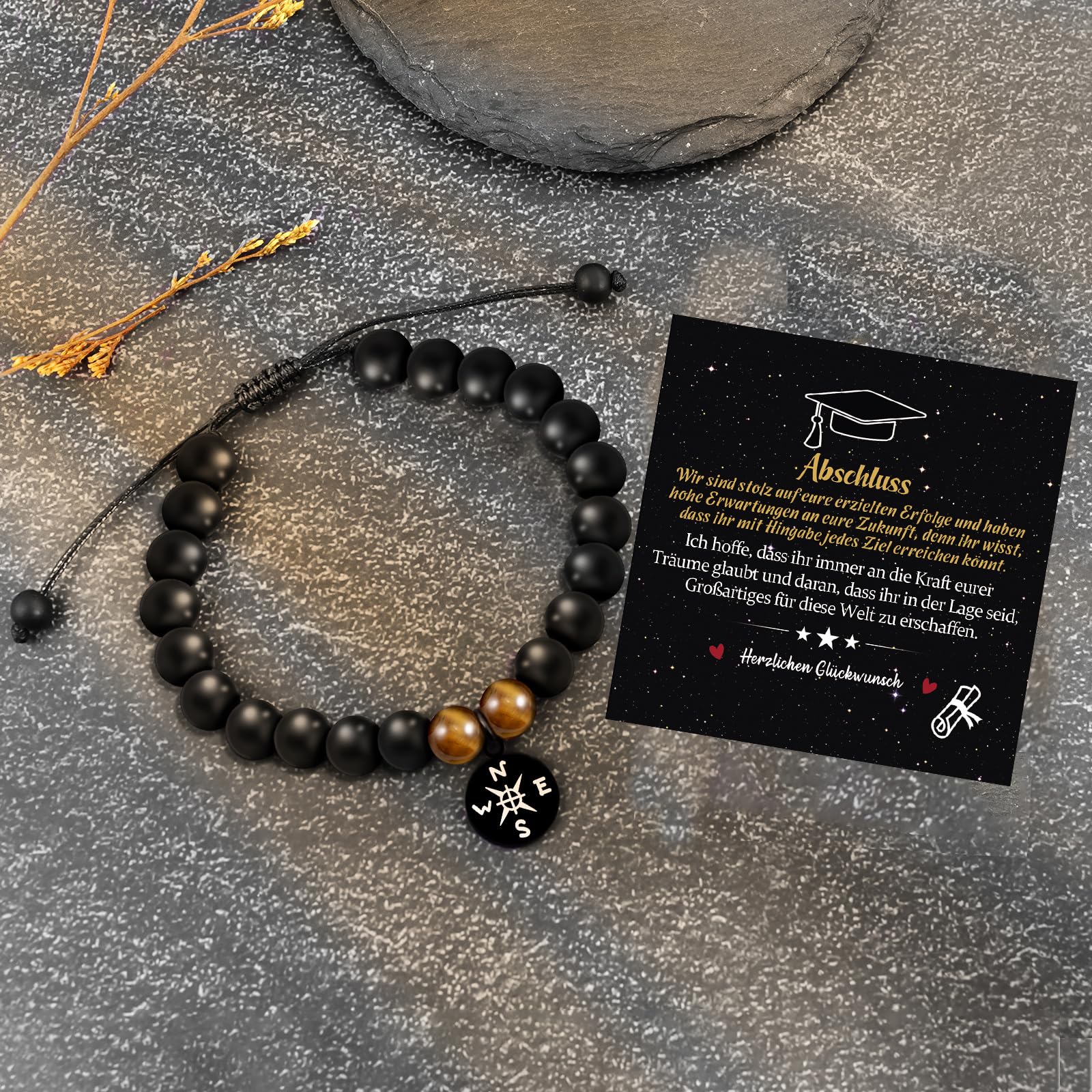 CheersLife Bracciale da uomo, regalo di laurea, regalo dei ragazzi de
