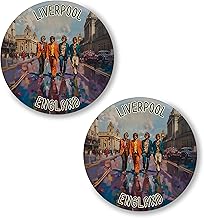 Liverpool England Pin Button 2.25 inch 2-Pack Beatles – Pinback Button for Jeans Pants Shirt Backpack – Pins for Clothes Hat Cap ID45000