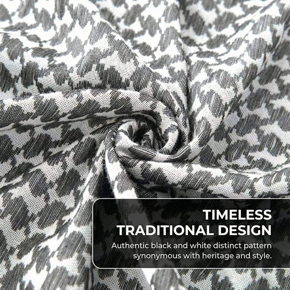 Urgarment 100% Cotton Palestinian Keffiyeh Scarf, Shemagh Tactical Scarf Head Neck Wrap for Men and Women - Image 4