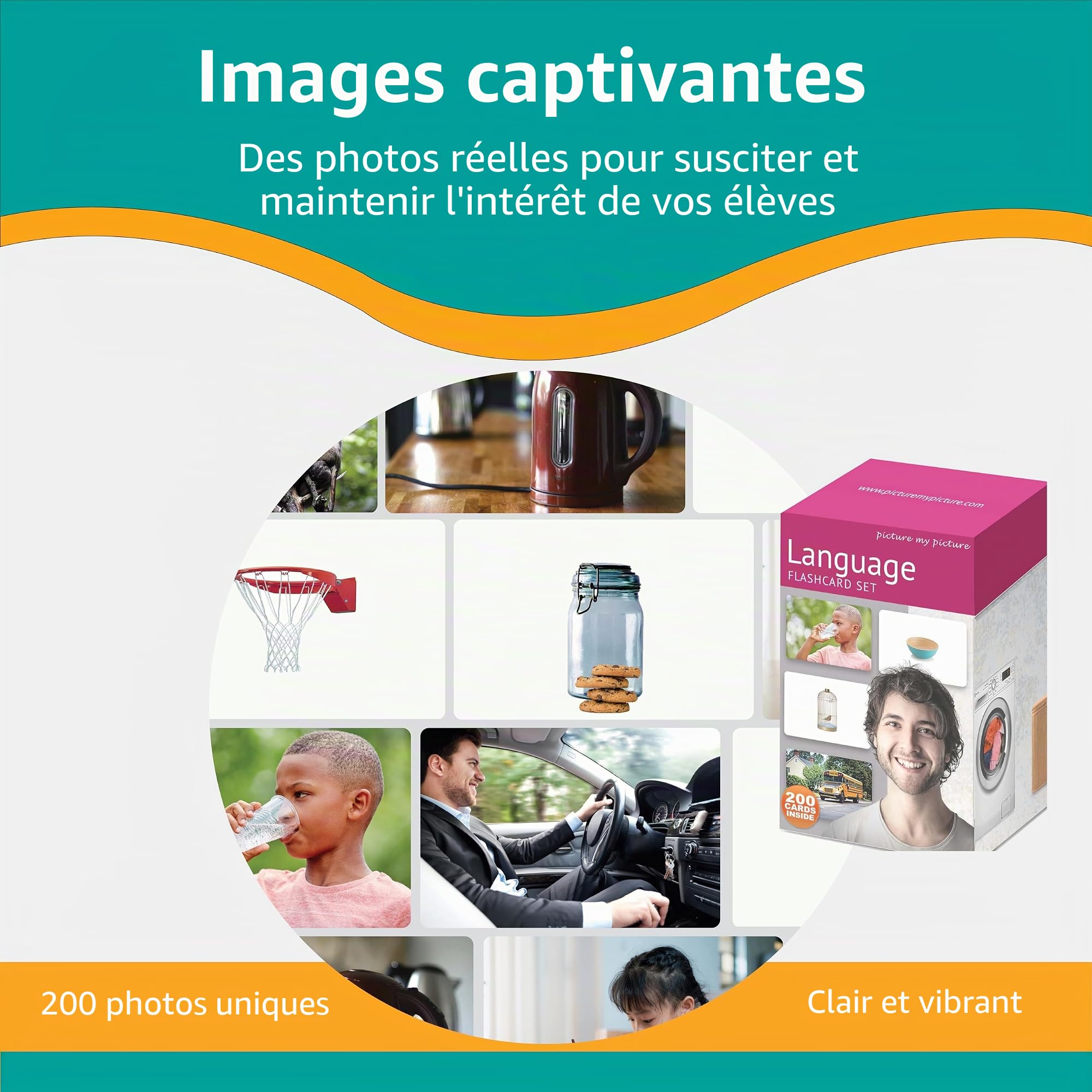 Jeu linguistique Flashcard. 200 Cartes Photo à Visée Linguistique. Matériel d'Orthophonie, Matériel ESL.