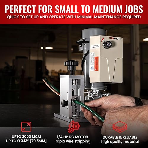 Miniatura 4 de StripMeister Pelacables eléctrico automático E250 - Máquina de pelar cables para cables eléctricos y de cobre velocidad variable de máquina de
