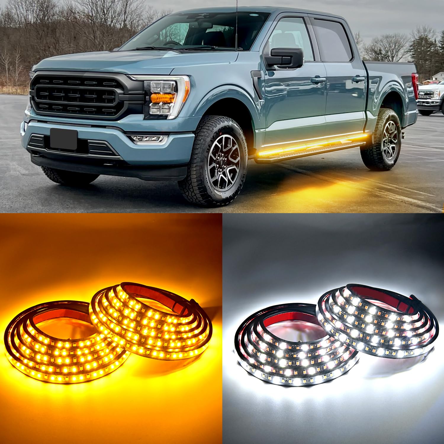 GOOACC 70 inch DRL Running Board Lights