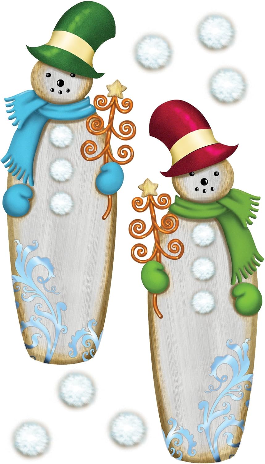 EK Success Brands Jolee's Boutique Dimensional Stickers, Wooden Snowmen