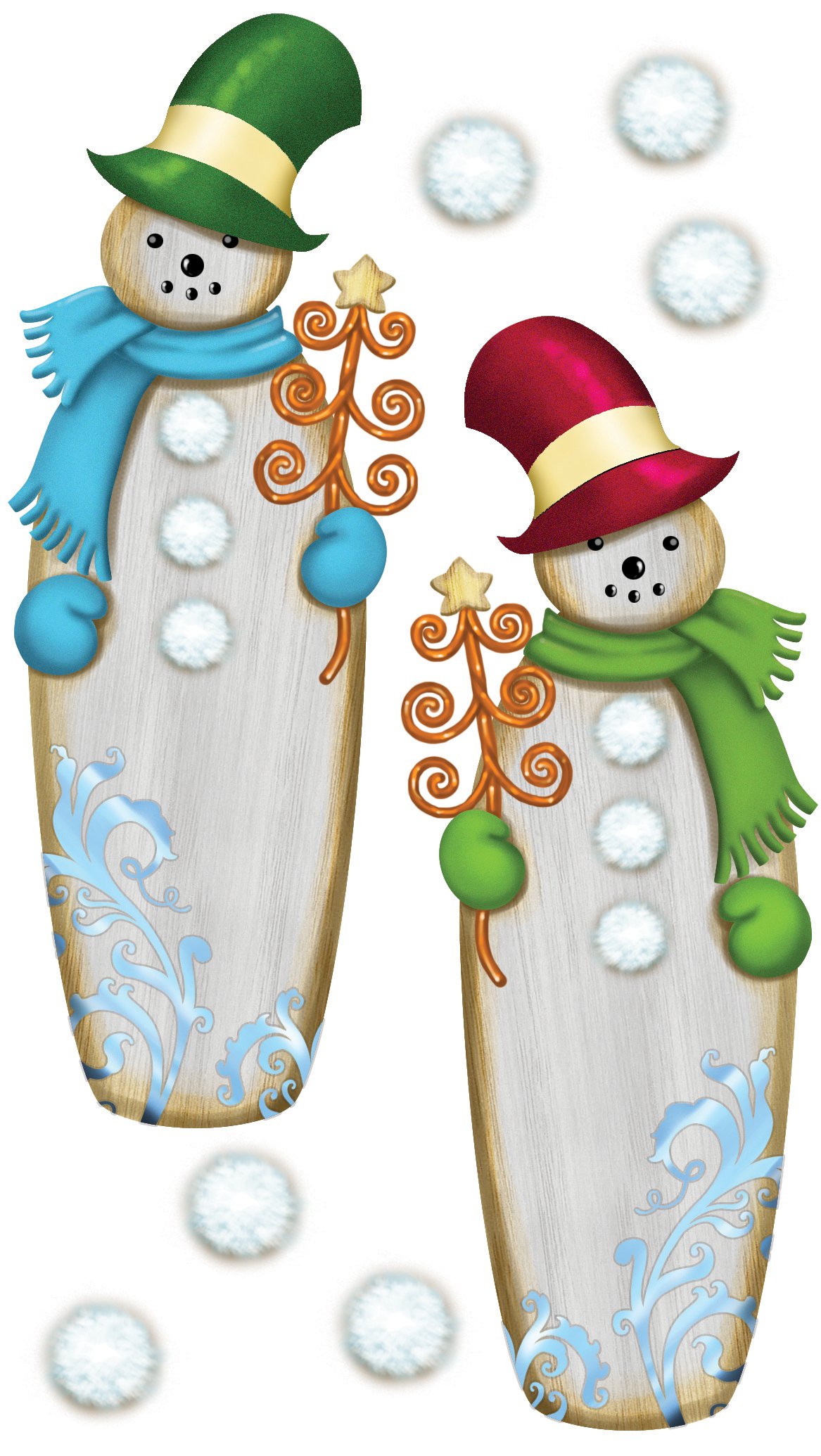 EK Success Brands Jolee's Boutique Dimensional Stickers, Wooden Snowmen