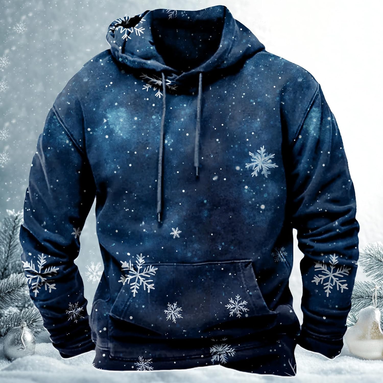 Hoodie for Men Western Cowboy Graphic Sweatshirts Country Cool Pullover Big and Tall Casual Hoodie With Pocket - Image 3