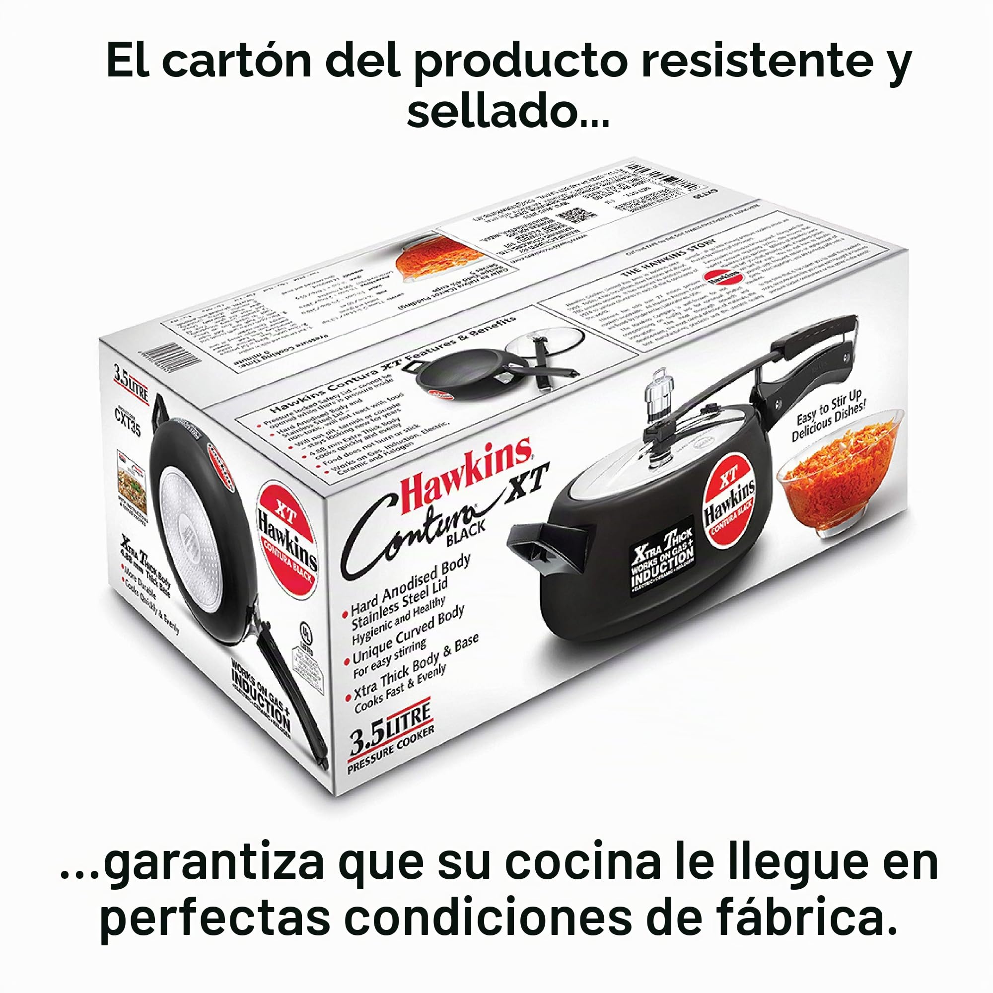 Hawkins Contura Black XT 3.5 Litre Pressure Cooker