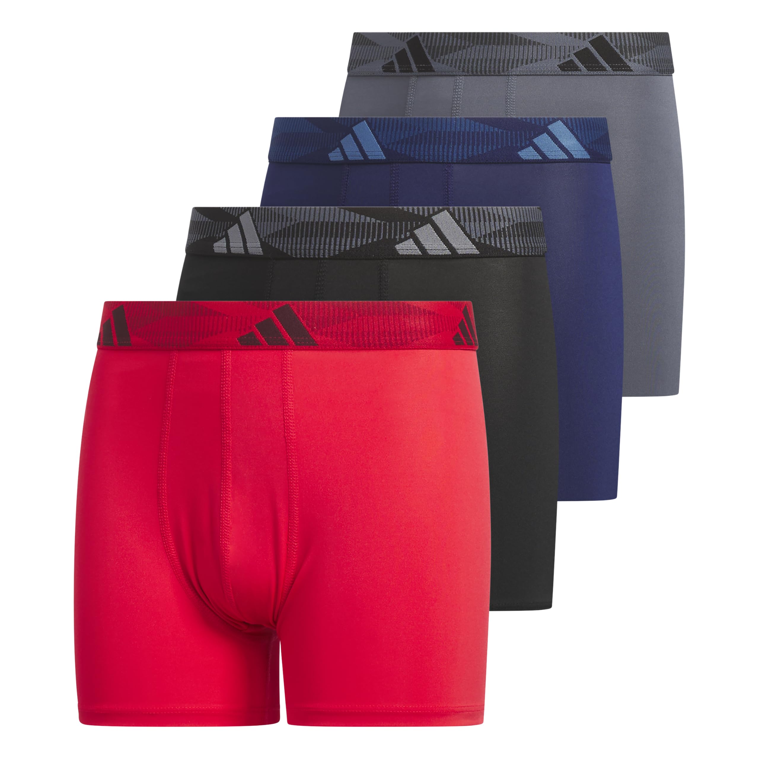 adidas Boys Microfiber Boxer Brief Underwear 4-Pack