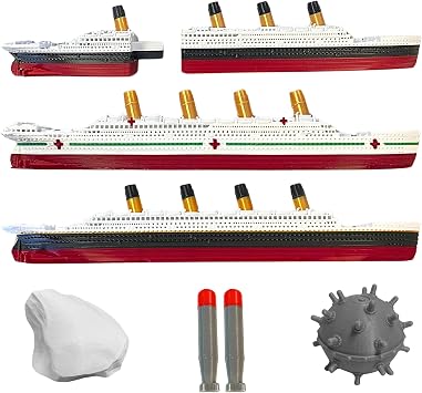 3 Pack Split In Half Titanic Bath Boat And Pool Toy,Break In Half RMS Titanic Toys For Kids, Historically Accurate Breakable Titanic Toy, Titanic Ship, Titanic Cake Topper 3 Pack