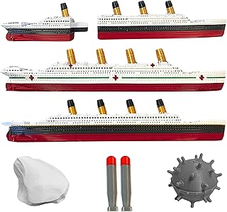 3 Pack Split In Half Titanic Bath Boat And Pool Toy,Break In Half RMS Titanic Toys For Kids, Historically Accurate Breakable Titanic Toy, Titanic Ship, Titanic Cake Topper (3 Pack)