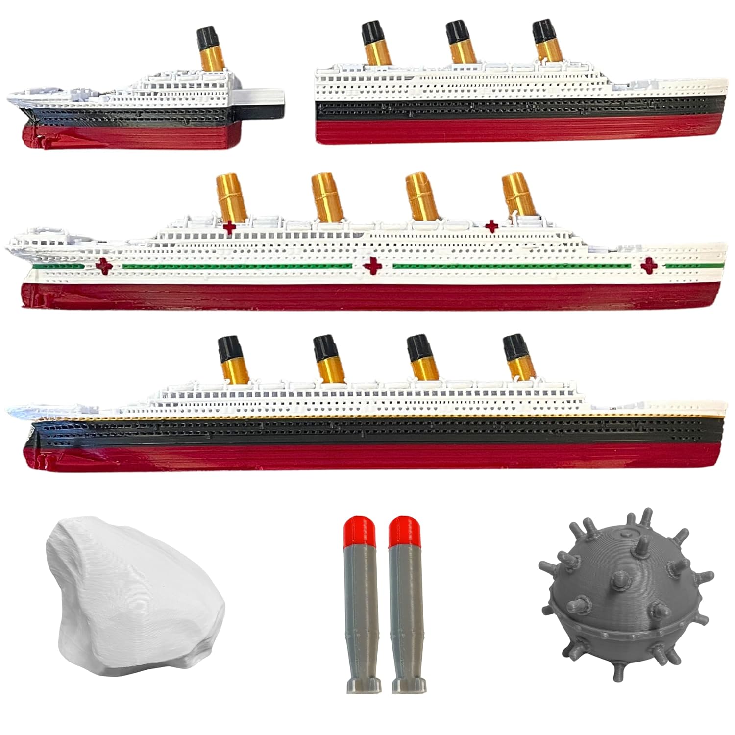 Split Titanic Toy 3 Pack – Historic Ship Model (bath toy)