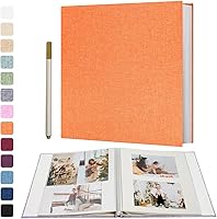 Vista 44 de Vienrose Álbum de fotos grande autoadhesivo para fotos de 4x6 8x10 10x12, álbum de recortes DIY, 40 páginas adhesivas con un bolígrafo metálico, Gris