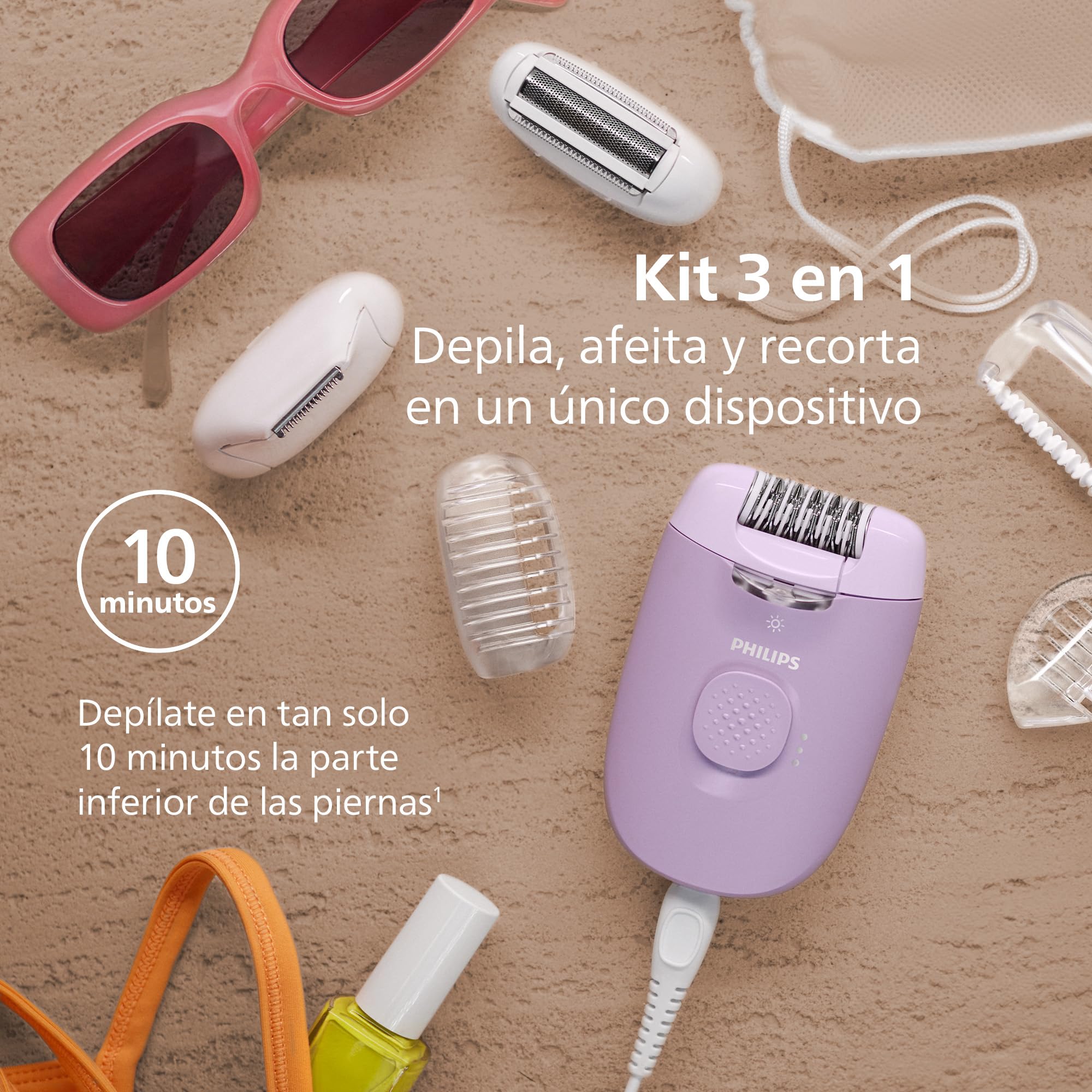 Philips Depiladora Serie 4000, depiladora con cable para el cuerpo y la zona del bikini, depila, afeita y recorta, dispositivo para eliminar el vello para mujeres, BRE257/00
