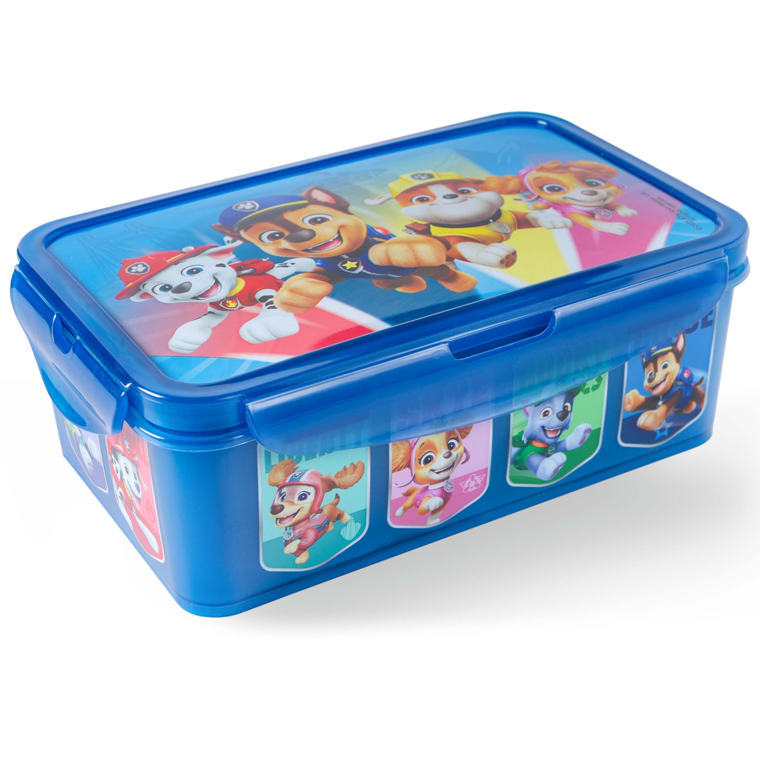 p:os Paw Patrol Children's Lunch Box with Compartments - Leak-Proof Bento Box Children for Nursery and School - for Boys, Blue