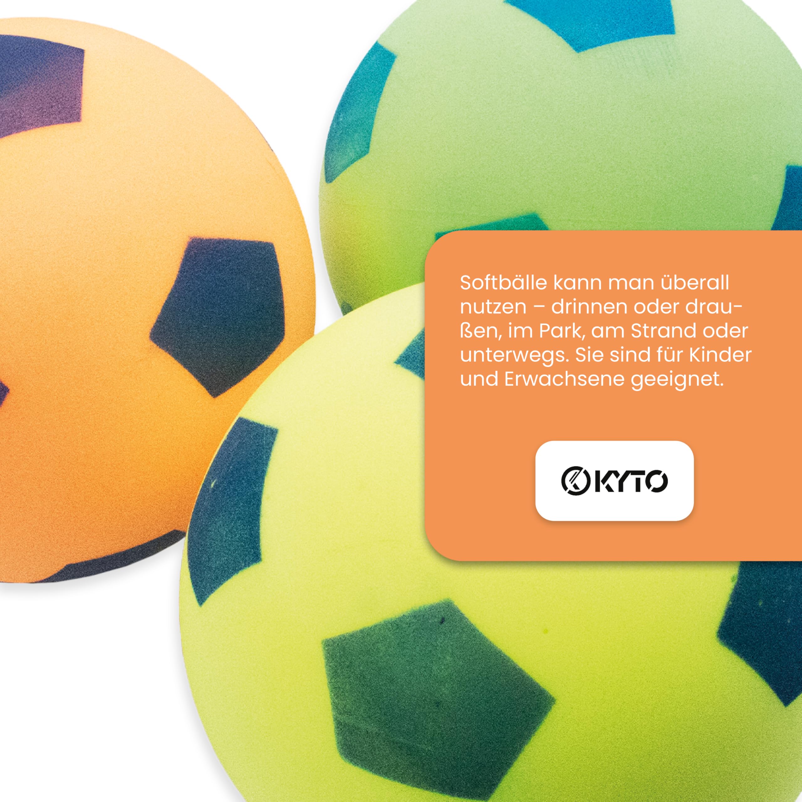Kyto Softball 20cm Schaumstoff Ball | Fußball für Outdoor und Indoor | geeignet für Kinder ab 36 Monaten