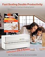 Vista 2 de VEVOR Máquina de sellado continuo, ancho de sello de 0.32-0.47 pulgadas, sellador automático de banda continua con control digital de temperatura