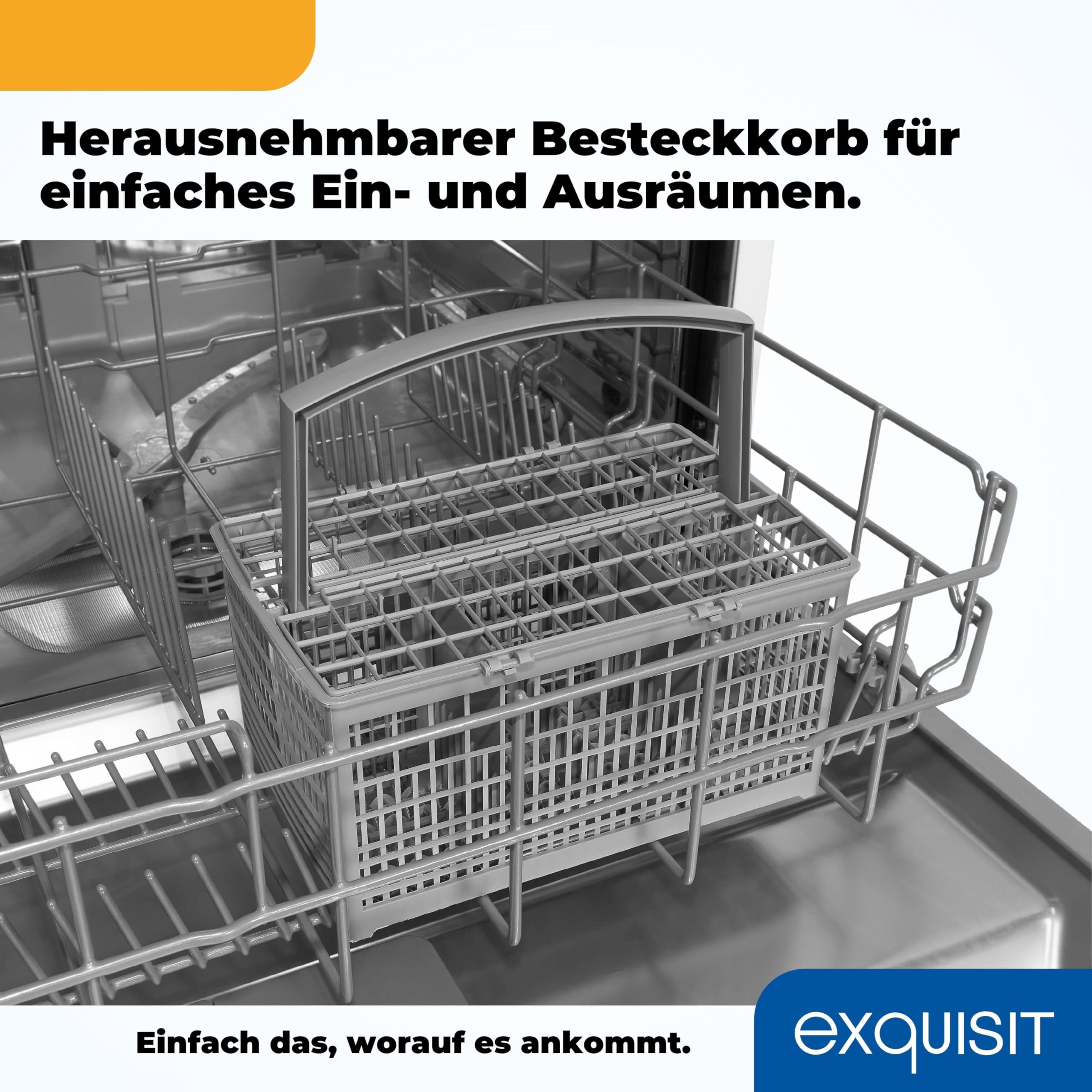 Exquisit Geschirrspüler GSP6012-030E weiss | Geschirrspüler 60 cm unterbaufähig und freistehend | 12 Maßgedecke | LED | Spülmaschine 60 cm freistehend