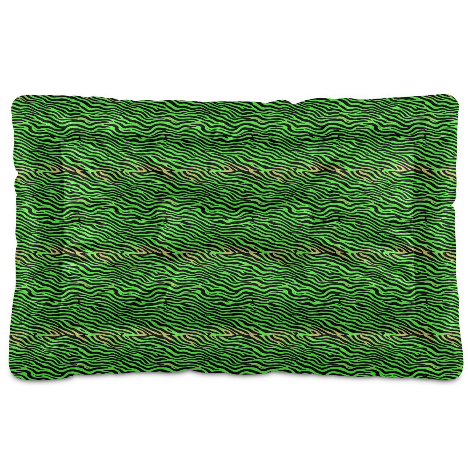 Matelas pour petit chien antidérapant vert vif à motif vagues