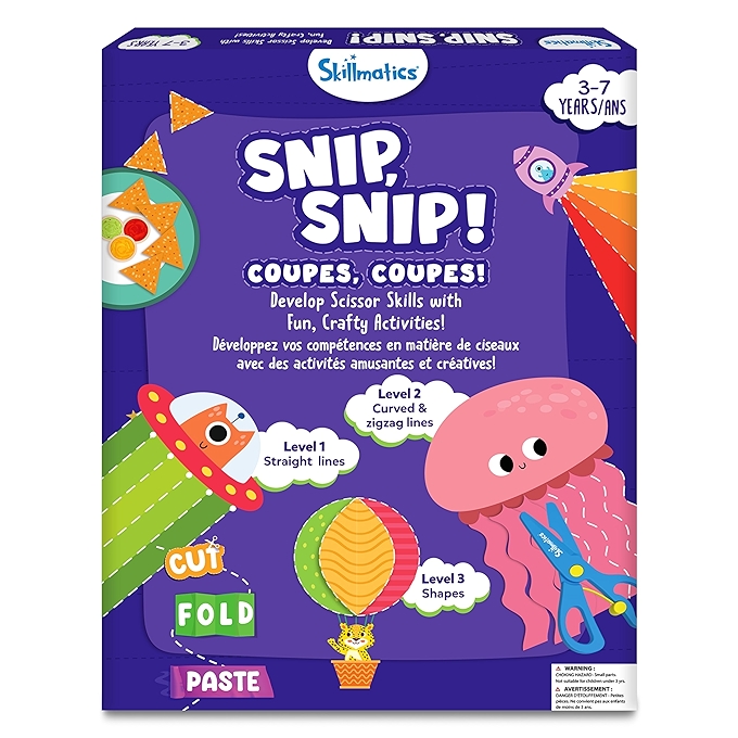 Skillmatics 剪刀技能艺术与手工活动套件 - 适合3至7岁儿童的圣诞礼物