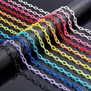 Amazon.com: PH PandaHall Colorful Plastic Jewelry Chains, 22