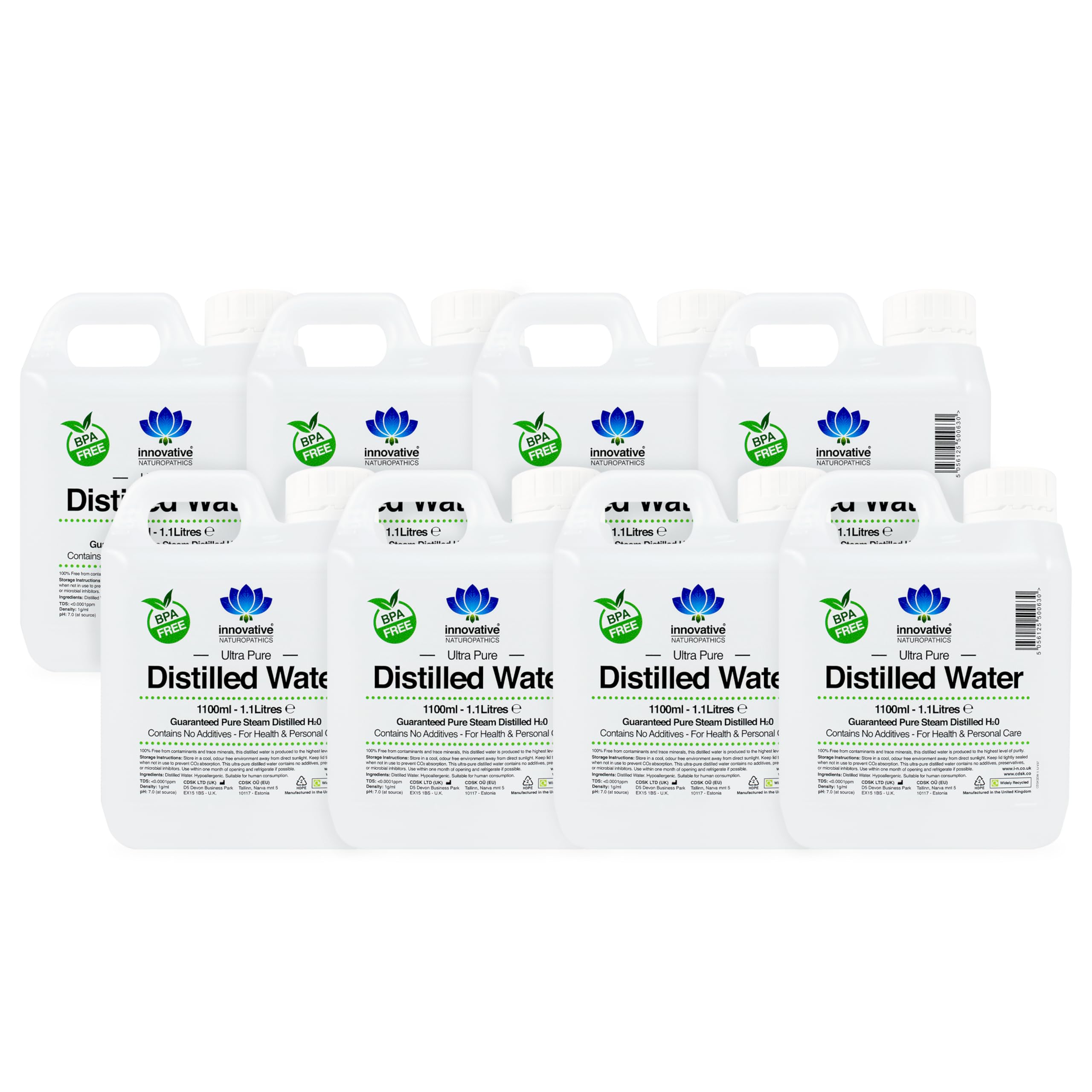 Distilled Water - 100% Pure Steam Distilled H2O - 1100ml (8)