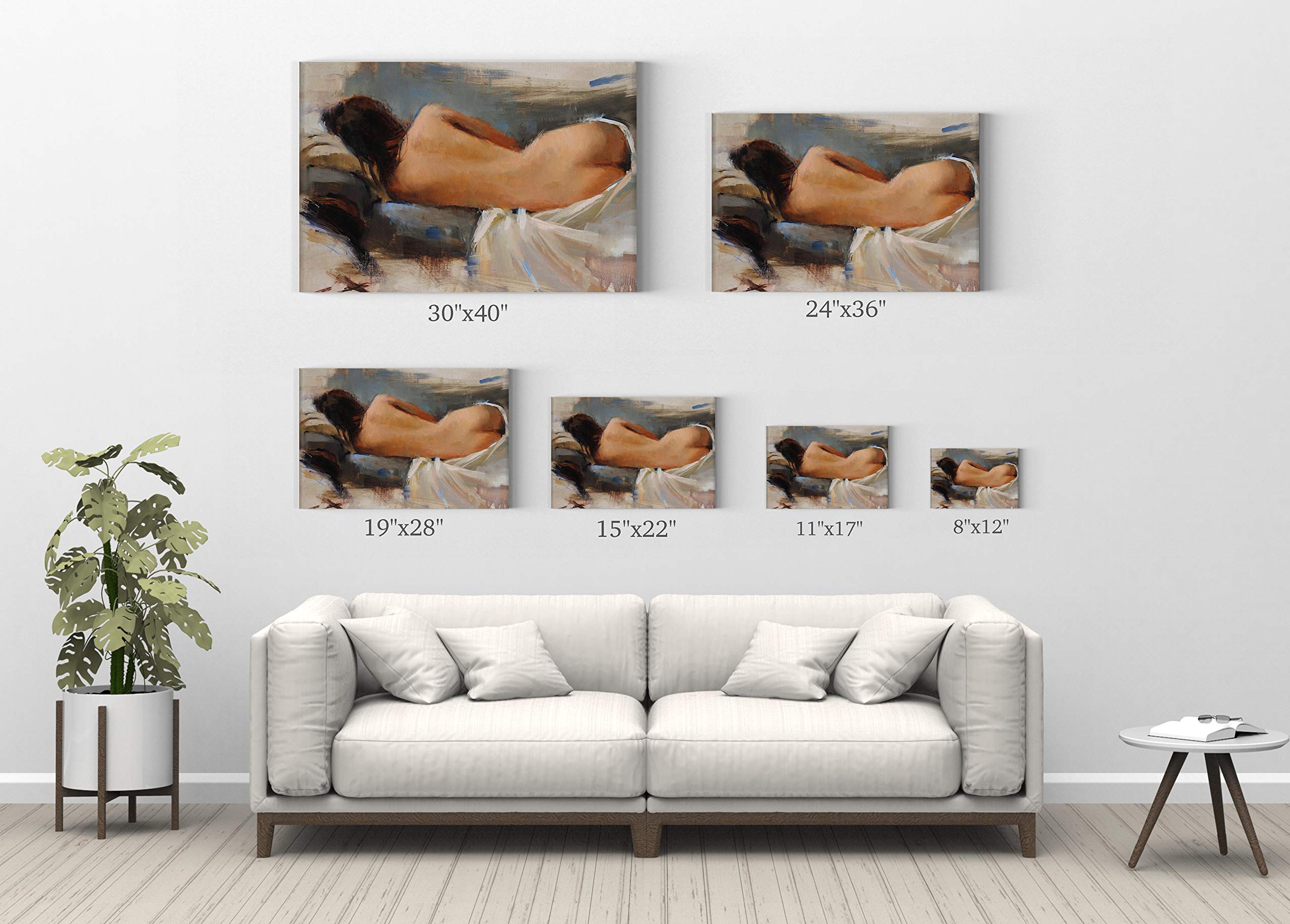 Amazon.co.jp: buy4wallヌードセクシーなアート装飾キャンバスプリント