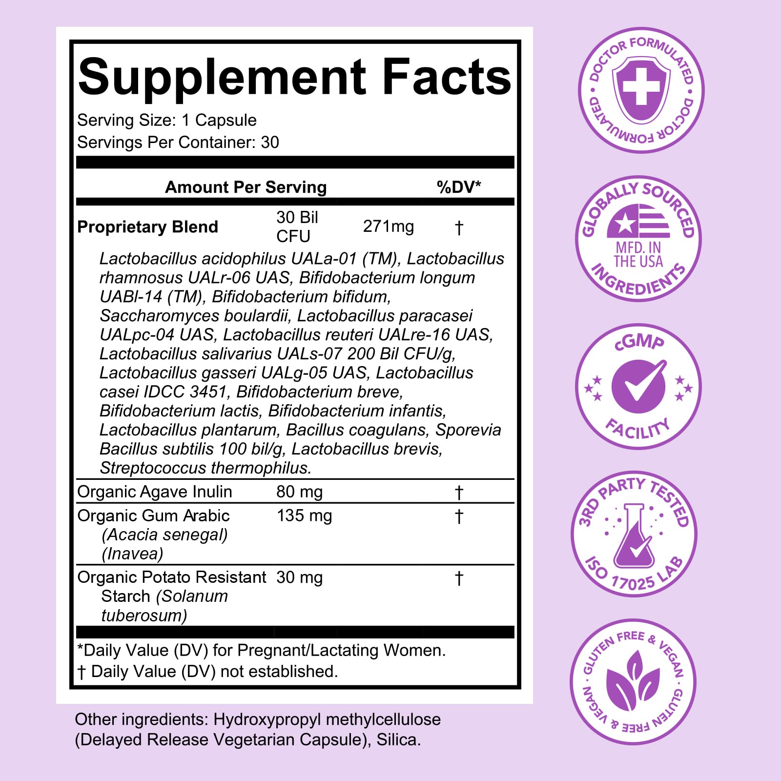 Premom Prenatal Prebiotics & Probiotics, 30 Billion CFU, 18 Strains — Amazon image 3