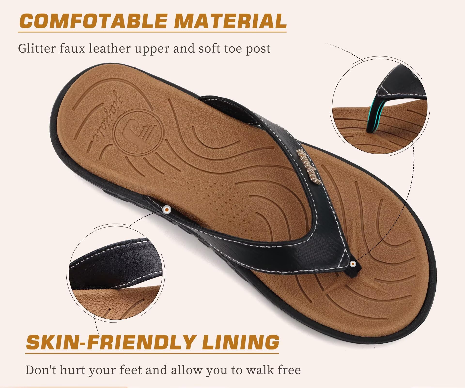 jiajiale Fascitis Plantar, Sandalia Mujer