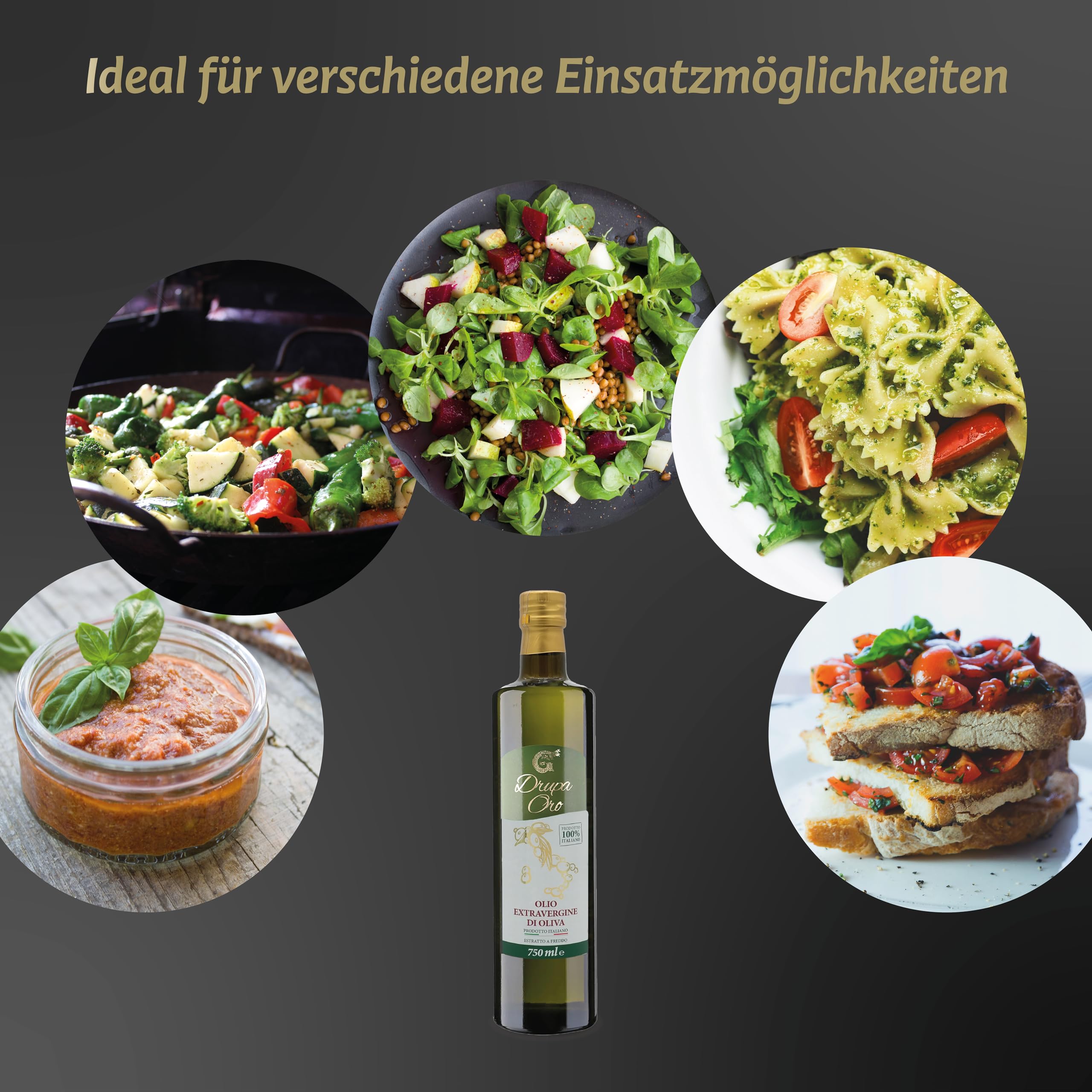 Natives Olivenöl extra virgin - Olearia del Garda - 750 ml - Ölflasche - italienisches Öl