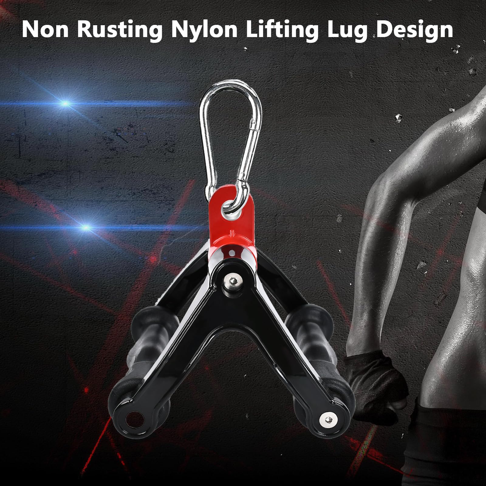 Accessori da Palestra Maniglie Palestra, Triangolo Pulley per Tirare Fitness Maniglia per bicipiti e tricipiti, Triangolo Impugnatura Parallela，Palestra Accessori