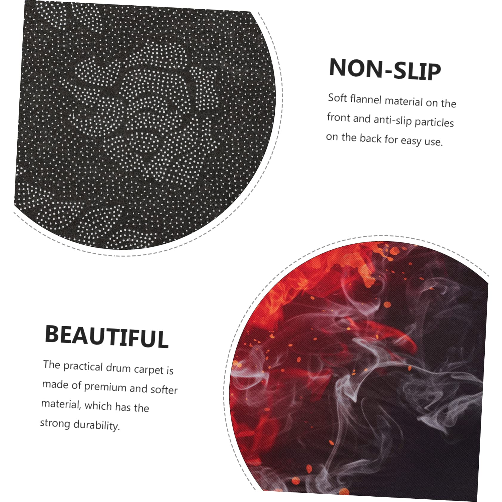 Professionelle rutschfeste Drum Matte Für Schallschutz Anti-Vibrations-Teppich Für Zuhause Musikzimmer Cafés Und Bühnenaufführungen Leicht Zu Reinigen Und Langlebig