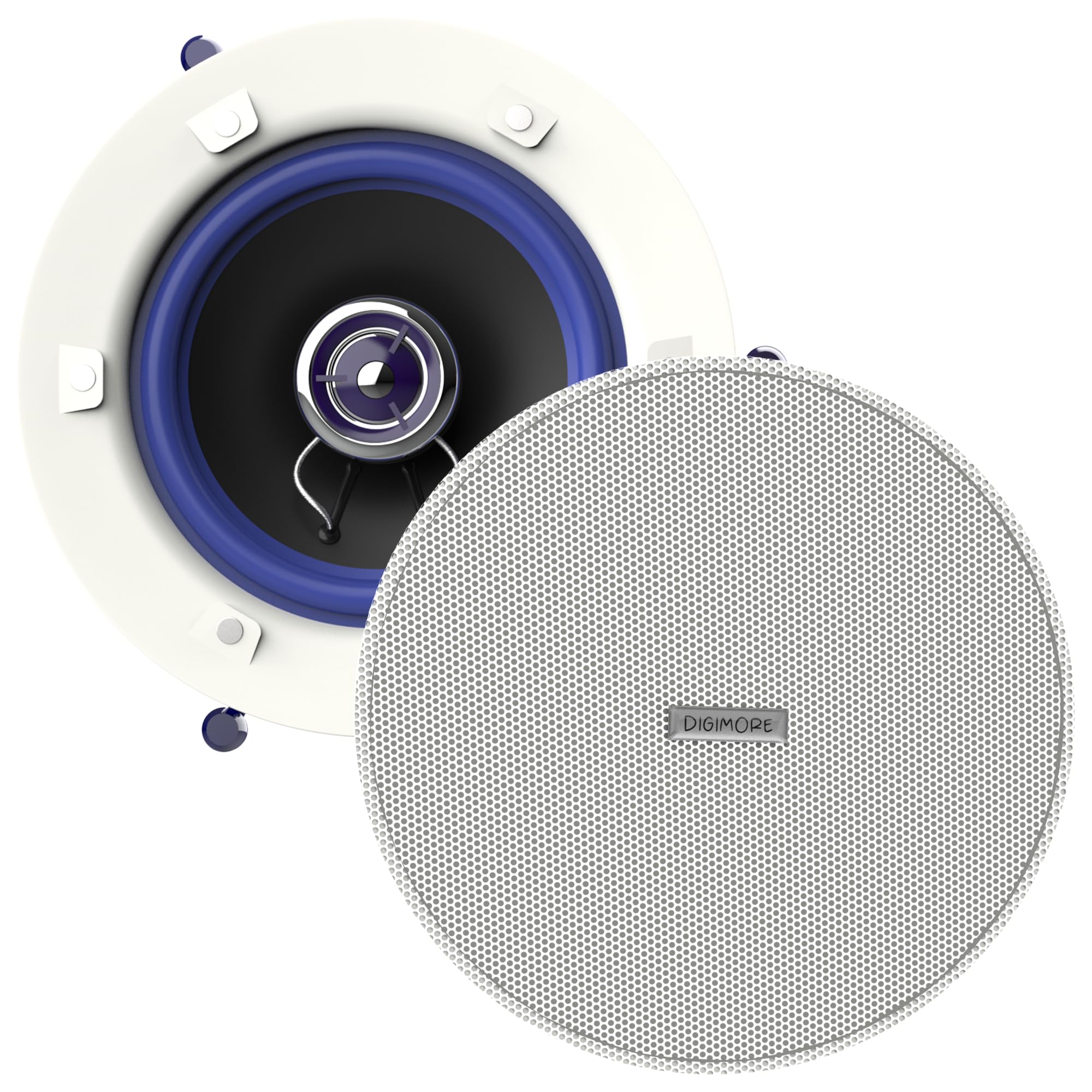 DIGIMORE 20W Ceiling Speaker | 6.5" LMT Speaker | 2-Way 8Ω Hi-Fi Stereo Sound | Stain Resistant Grill | |190mm Cutout Easy Install | Clear Sound for Offices, Shops, & School (DCS-1926)-image-9