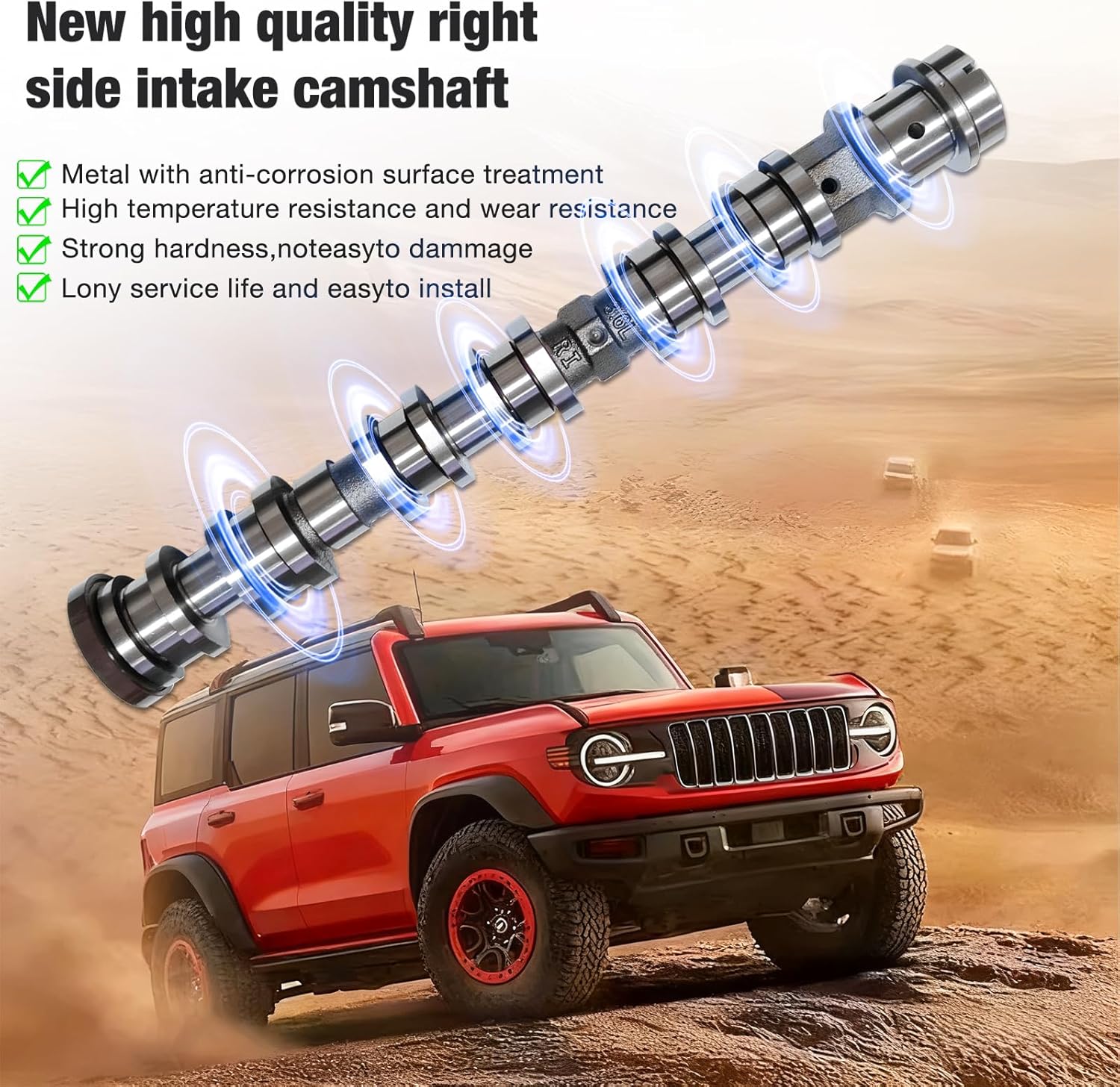 5047913AD Intake Camshaft Right Side Compatible With 2016-2024 Jeep Grand Cherokee Chrysler Dodge Ram 1500 3.6L V6 Engine Replace 5047913AA 5047913AB 5047913AC