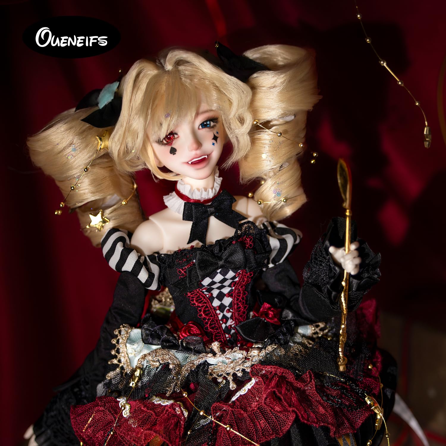 Oueneifs 1/4 Cassandra BJD Puppe Fullset Resin Spielzeug für 15+ Jahre alt (blondes Haar)