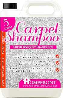 Carpet Shampoo - Deeply Cleans Carpets to Remove Stains and Odours - Suitable for all Carpet Cleaning Machines - Floral Fragrance (5 Litres)