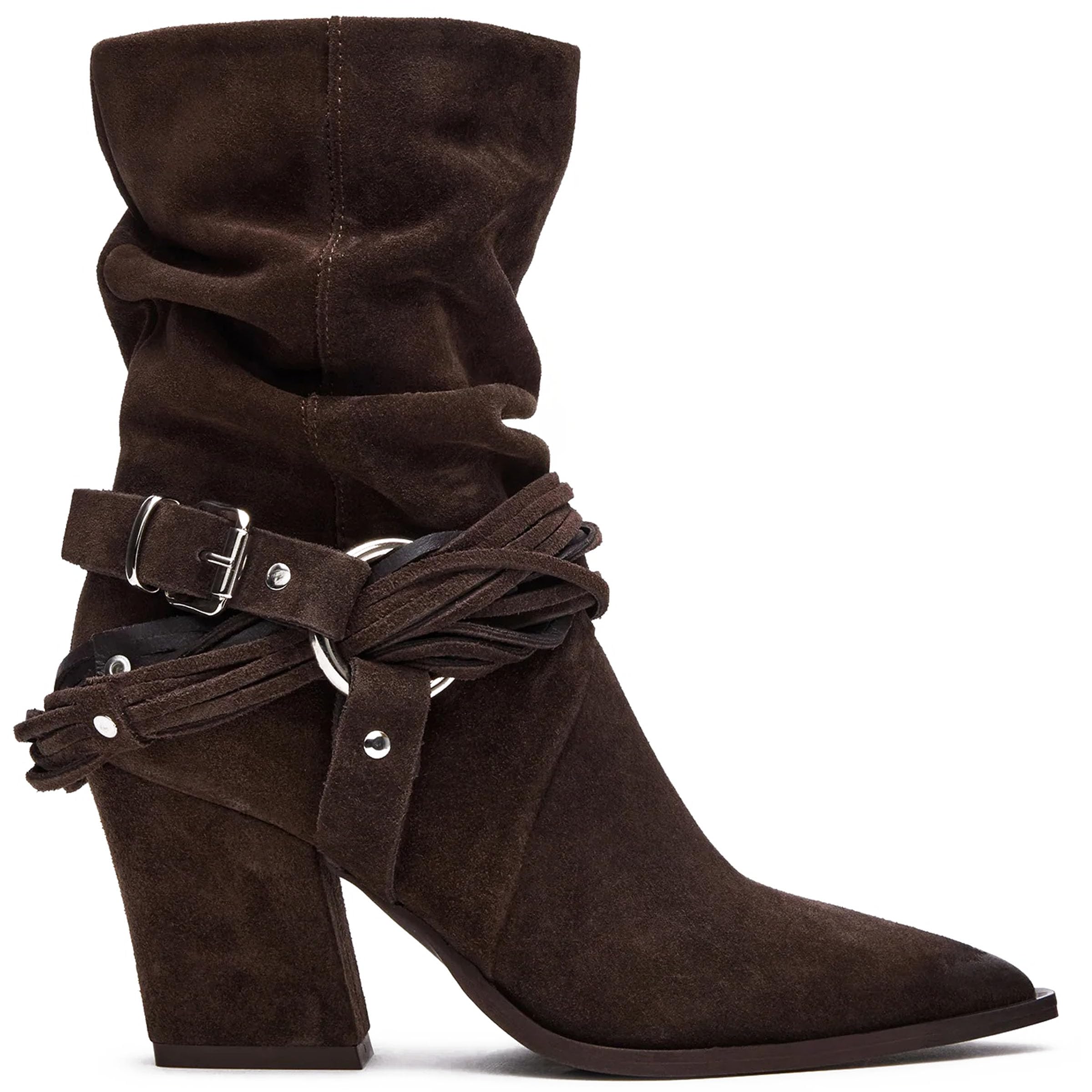 Cowboy Boots for Women Chunky Heel Cowgirl Boots Pull on Suede Western Ankle Booties Country Concerts Riding Office