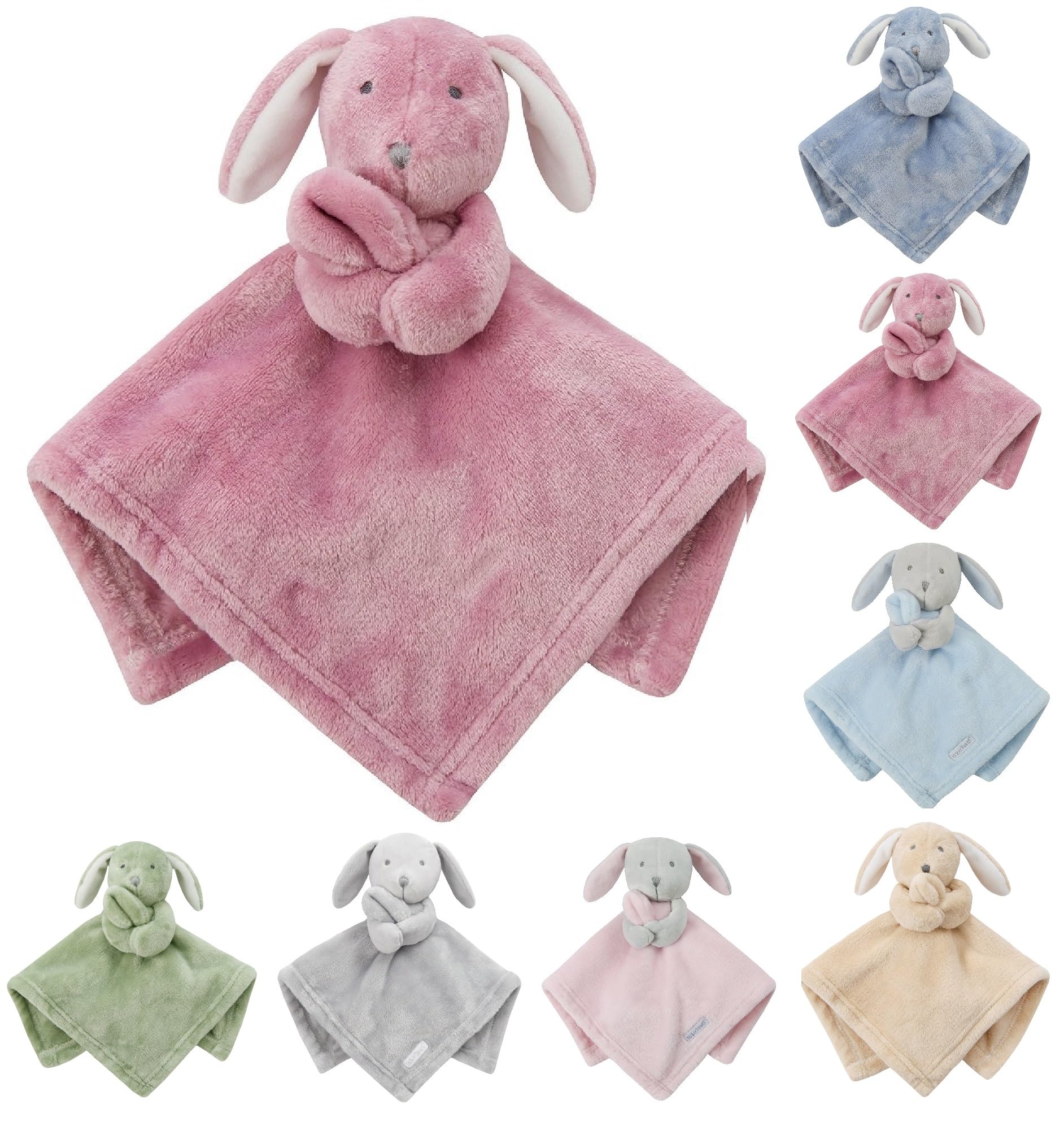 Onlybee Women's Dusky Pink Baby Bunny Rabbit Comforter Blanket Baby Girl Boy Infant Toddler Newborn Cuddle Snuggle Soft Blankets 7 Colours (, One Size, Bunny Rabbit)